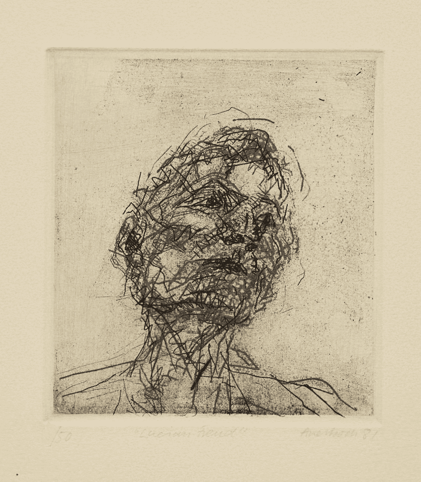 Frank Auerbach, ‘Lucian Freud’, 1981, Print, Etching, on Arches paper, with full margins., null, Numbered, Dated
