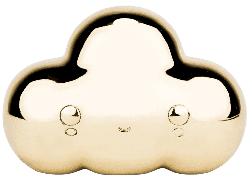 Friends With You, ‘Little Cloud Pocket Amulet’, 2017, Collectible, Brass plated lead-free pewter, Self-released, 
