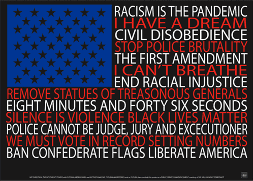Futura, ‘American Flag’, 29-07-2020, Print, 3 colour screenprint, Museum Of Graffiti, Numbered
