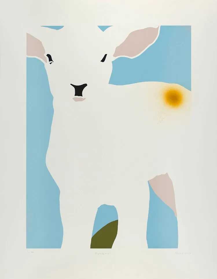 Gary Hume, ‘Sunday’, 04-10-2018, Print, Three colour silkscreen with hand-finished spray-paint elements, ICA London, Numbered, Dated, Handfinished