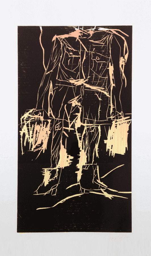 Georg Baselitz, ‘65 (Remix)’, 2008, Print, Colour woodcut on Japanese paper primed in differentt colours, null, Dated