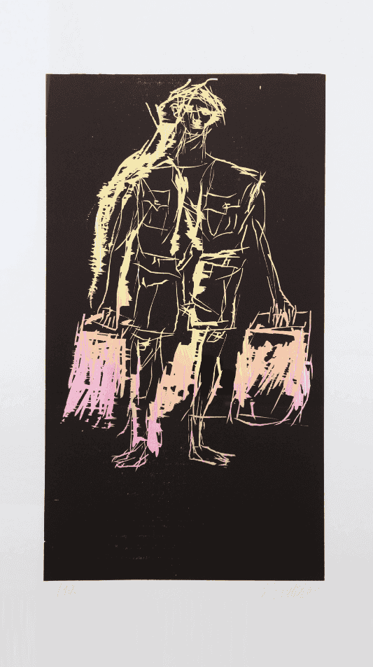 Georg Baselitz, ‘65 (Remix) I’, 2008, Print, Colour woodcut on Japanese paper primed in different colours, null, Numbered, Dated