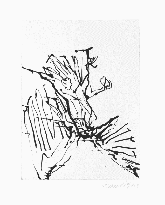 Georg Baselitz, ‘Adler (Black)’, 2022, Print, Sugar-lift aquatint on Somerset white satin 300gsm paper, null, Numbered, Dated