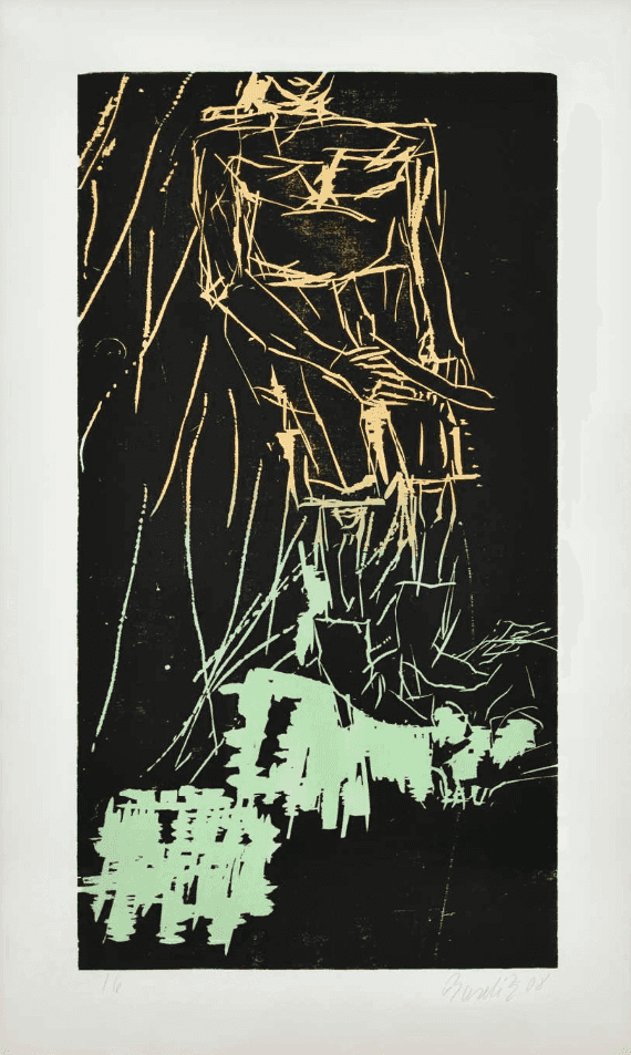 Georg Baselitz, ‘Big Night I (Remix)’, 2010, Print, Woodcut, null, Numbered, Dated