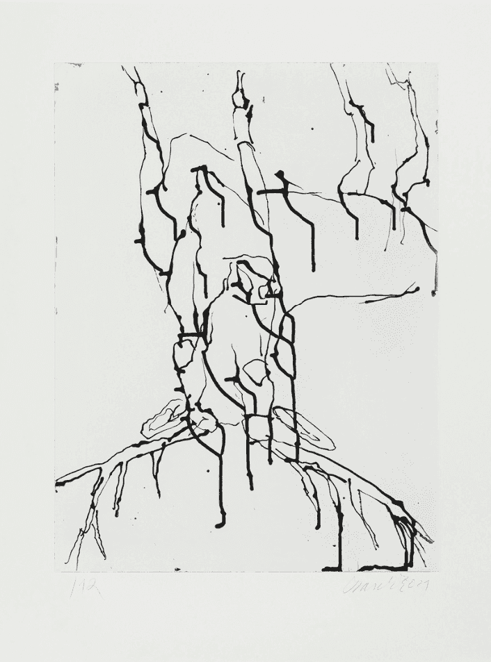 Georg Baselitz, ‘Deer III’, 2021, Print, Sugar-lift aquatint on Somerset Satin 300gsm paper, Cristea Roberts Gallery, Numbered, Dated