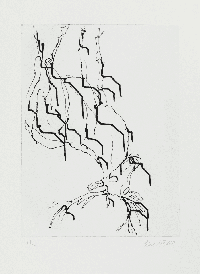 Georg Baselitz, ‘Deer I’, 2021, Print, Sugar-lift aquatint on Somerset Satin 300gsm paper, Cristea Roberts Gallery, Numbered, Dated