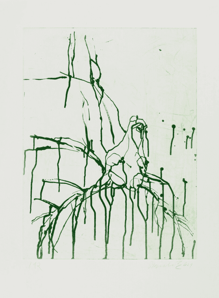 Georg Baselitz, ‘Deer VIII’, 2021, Print, Sugar-lift aquatint on Somerset Satin 300gsm paper, Cristea Roberts Gallery, Numbered, Dated