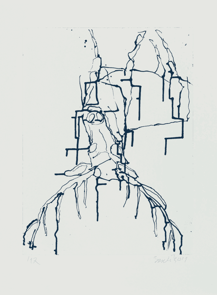 Georg Baselitz, ‘Deer XI’, 2021, Print, Sugar-lift aquatint on Somerset Satin 300gsm paper, null, Numbered, Dated