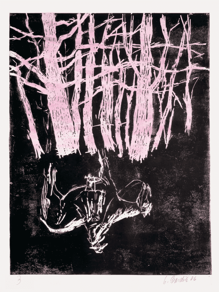 Georg Baselitz, ‘Der Auftritt’, 2005, Print, Linocut, hand colored, Schellmann, Numbered, Dated