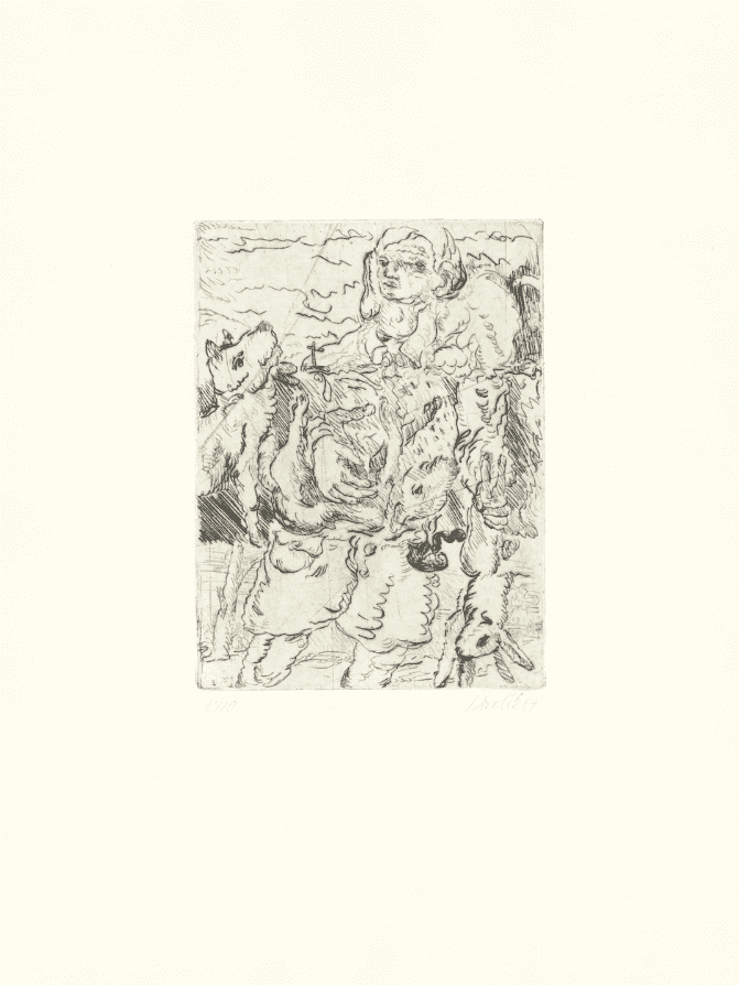 Georg Baselitz, ‘Der Jäger’, 1967, Print, Etching on handmade paper, null, Numbered, Dated