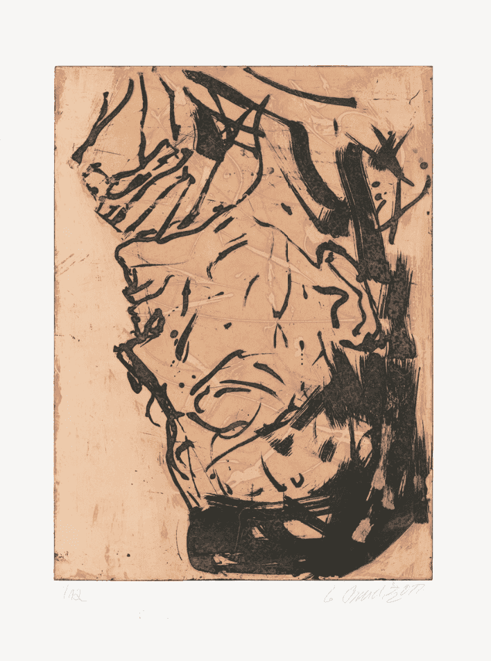 Georg Baselitz, ‘Elke VIII’, 2017, Print, Line etching and aquatint on colored plate, null, Numbered, Dated