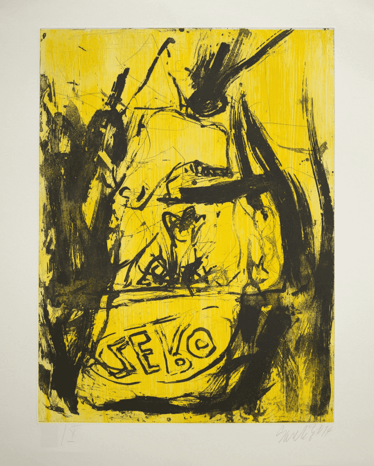 Georg Baselitz, ‘Farewell Bill’, 2014, Print, Line-etching and sugarlift-aquatint, null, Numbered, Dated