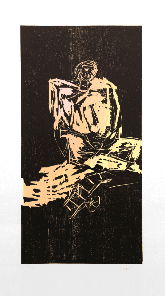 Georg Baselitz, ‘Hirte (Remix)’, 2008, Print, Colour woodcut on Japanese paper primed in different colours, null, Numbered, Dated