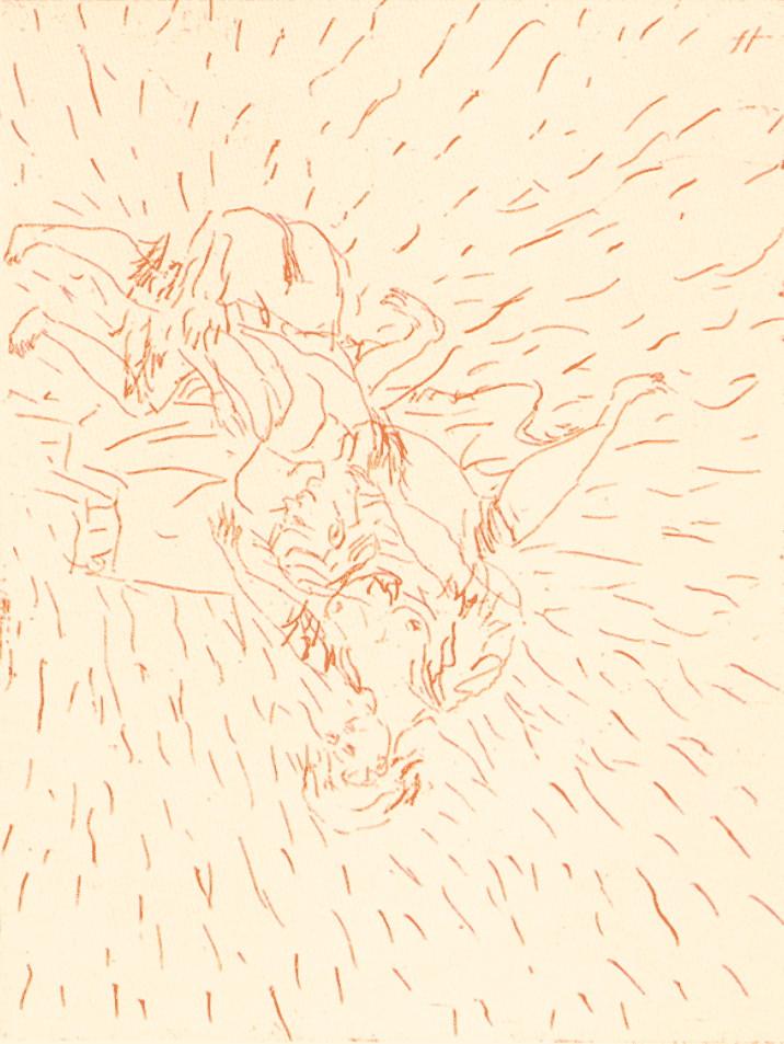 Georg Baselitz, ‘Idyll’, 1999, Print, Farbradierung und Aquaforte auf Bütten (colour etching and aquaforte on laid paper)., Editions Galerie Catherine Putman, Numbered, Dated