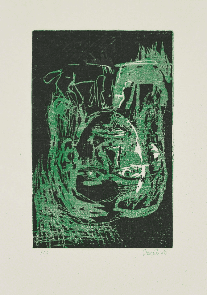 Georg Baselitz, ‘Kopf’, 1986, Print, Woodcut in colours, on laid paper, with full margins., null, Numbered, Dated