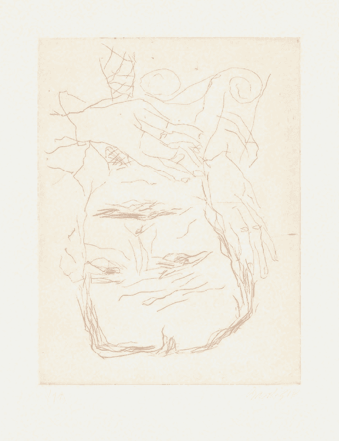 Georg Baselitz, ‘Lucio Fontana’, 2018, Print, Etching and aquatint, Alan Cristea Gallery, Numbered, Dated
