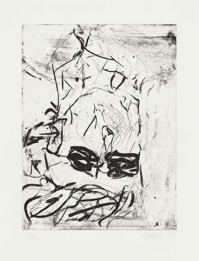 Georg Baselitz, ‘Rauschenberg (Black)’, 2018, Print, Etching and aquatint, Alan Cristea Gallery, Numbered, Dated