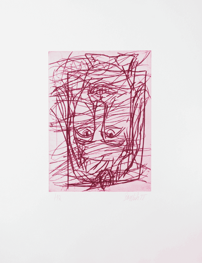 Georg Baselitz, ‘Schwester Rosi III’, 1996, Print, Drypoint etching on wove paper, null, Numbered, Dated