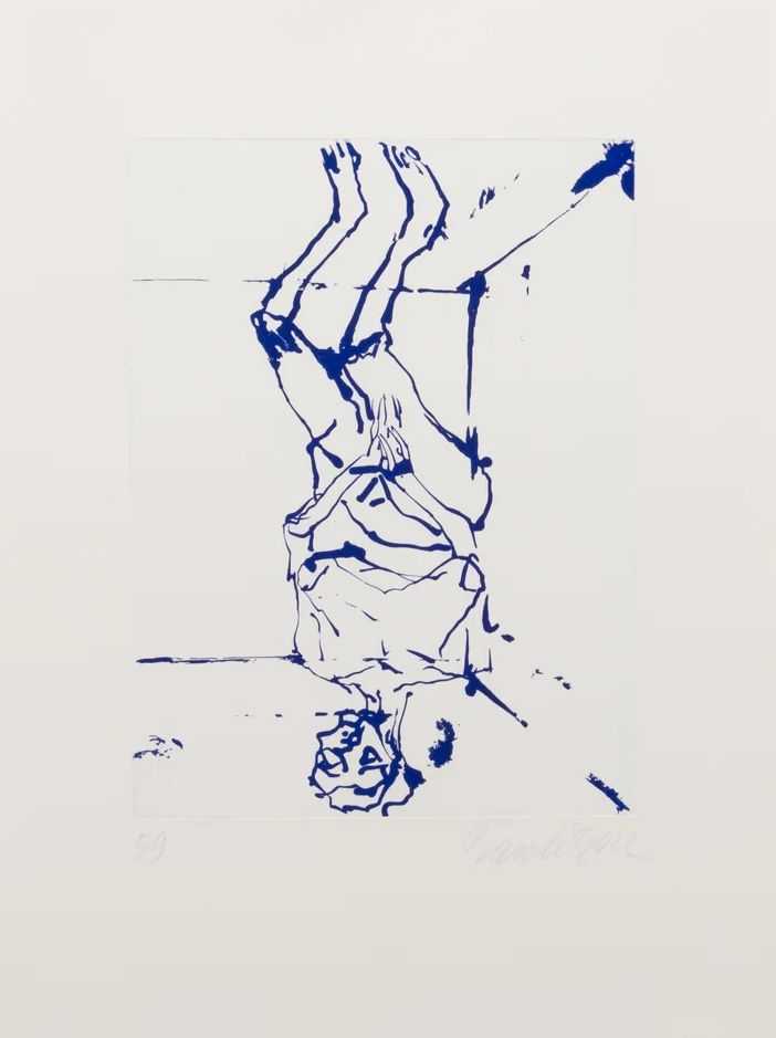 Georg Baselitz, ‘Serpentine Blue’, 2022, Print, Engraving on paper, Serpentine, Numbered, Dated