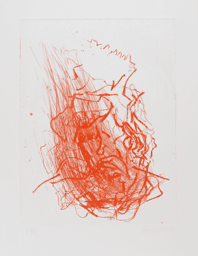 Georg Baselitz, ‘Tracey Emin’, 2018, Print, Etching with sugar lift aquatint on Somerset White Satin 300, null, Numbered, Dated