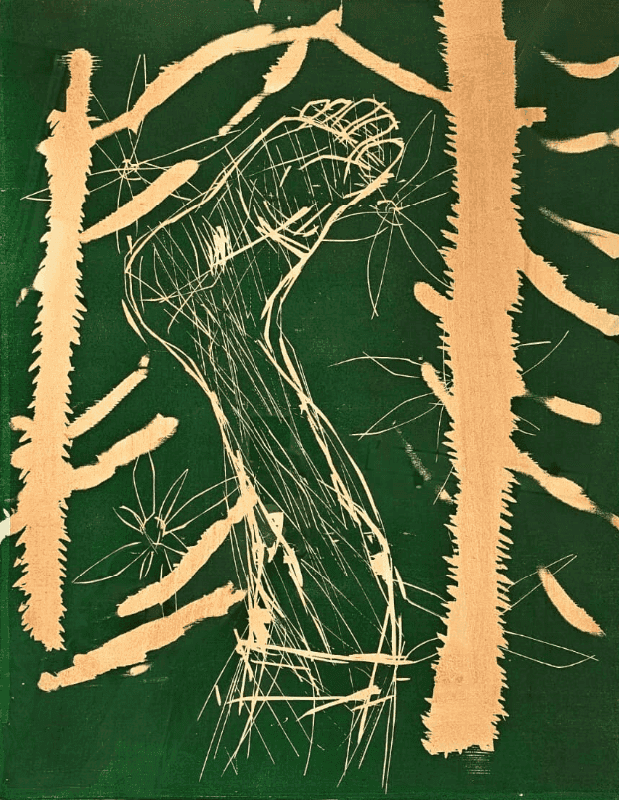 Georg Baselitz, ‘Waldfuß’, 1997, Print, Woodcut printed from one block on handcolored ground, null, Numbered, Dated
