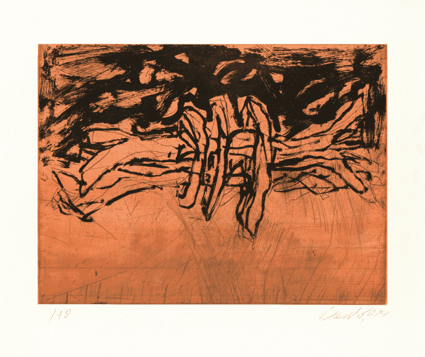 Georg Baselitz, ‘Winterschlaf I’, 2014, Print, Line etching and sugar lift aquatint on wove paper, null, Numbered, Dated