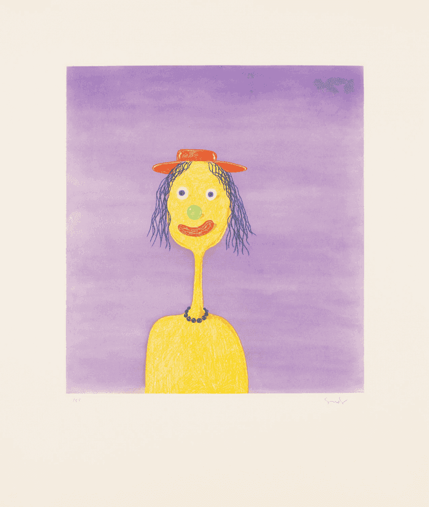George Condo, ‘Clown’, 1989, Print, Etching, Pace Prints, Numbered