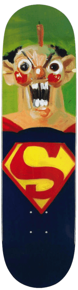 George Condo, ‘Skate Deck (Superman)’, 06-05-2010, Collectible, Acrylic, transfer-printed plywood, Supreme, 