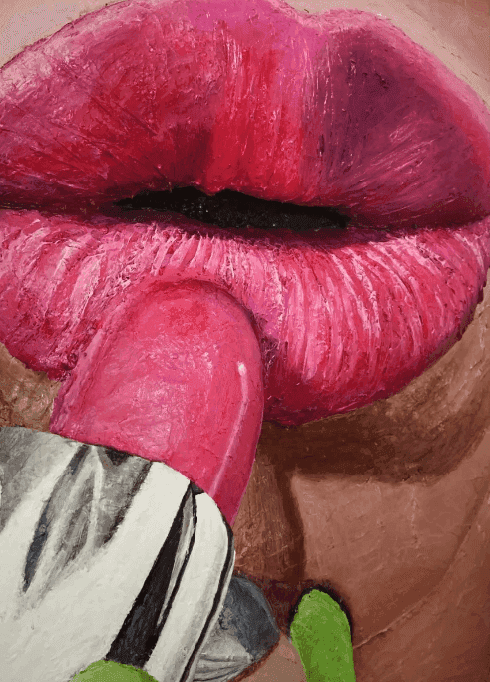 Gina Beavers, ‘Crystal Pink Lip Close Up’, 2017, Print, Fine Art Print on Photo Rag Ultrasmooth 305g, null, 