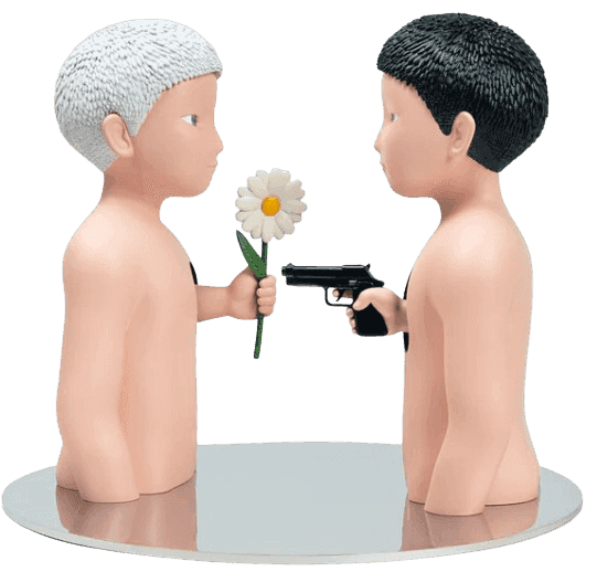 Gongkan, ‘The Lover And The Killer’, 2023, Sculpture, Stainless steel and mixed media, DDT, Numbered