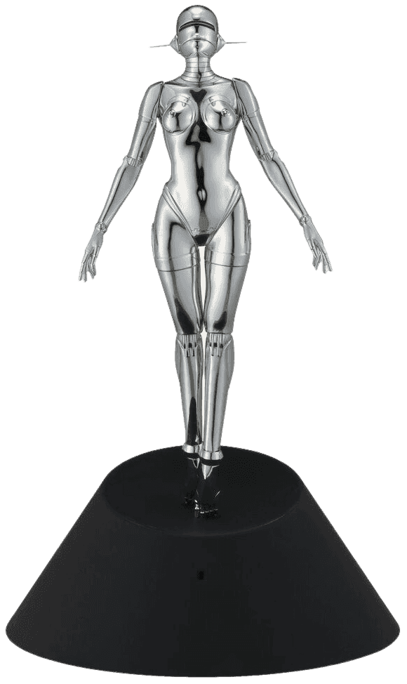 Hajime Sorayama, ‘Sexy Robot Floating 1/4 Scale Figure (Silver)’, 2020, Sculpture, PVC, silver plated, ABS resin, alloy + LED light, Aishonanzuka, 