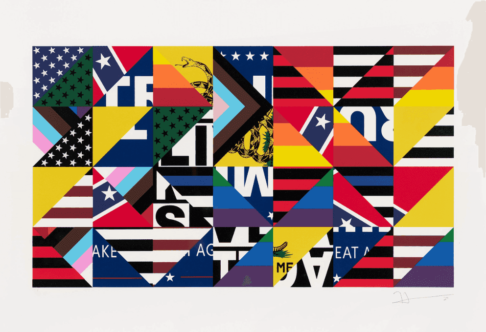 Hank Willis Thomas, ‘Twilight's Last Gleaming’, 2024, Print, 28-color silkscreen on 310gsm Arches Platine paper, Artspace Editions, Numbered, Dated