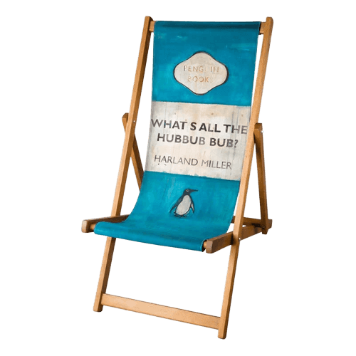 Harland Miller, ‘What's all the Hubbub Bub? - Deck Chair’, 2013, Collectible, Sustainable merpauh wood deckchair, null, 
