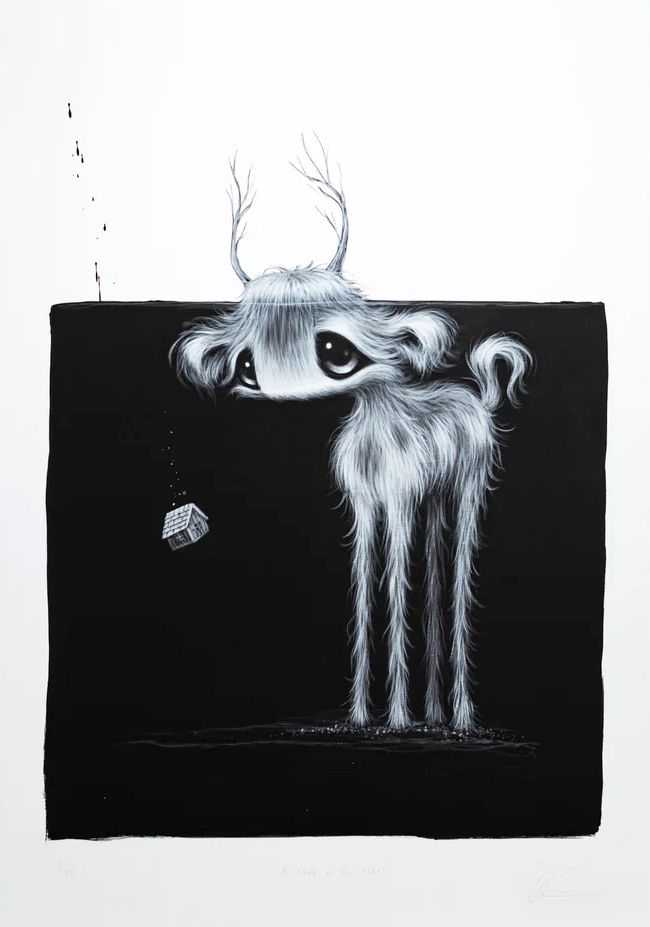 Hayley Welsh, ‘A Drop in the Ocean’, 2022, Print, Archival giclée on textured cotton rag 310g/m² with hand embellished with painted fur, branch and air bubble details, Self released, Numbered, Handfinished