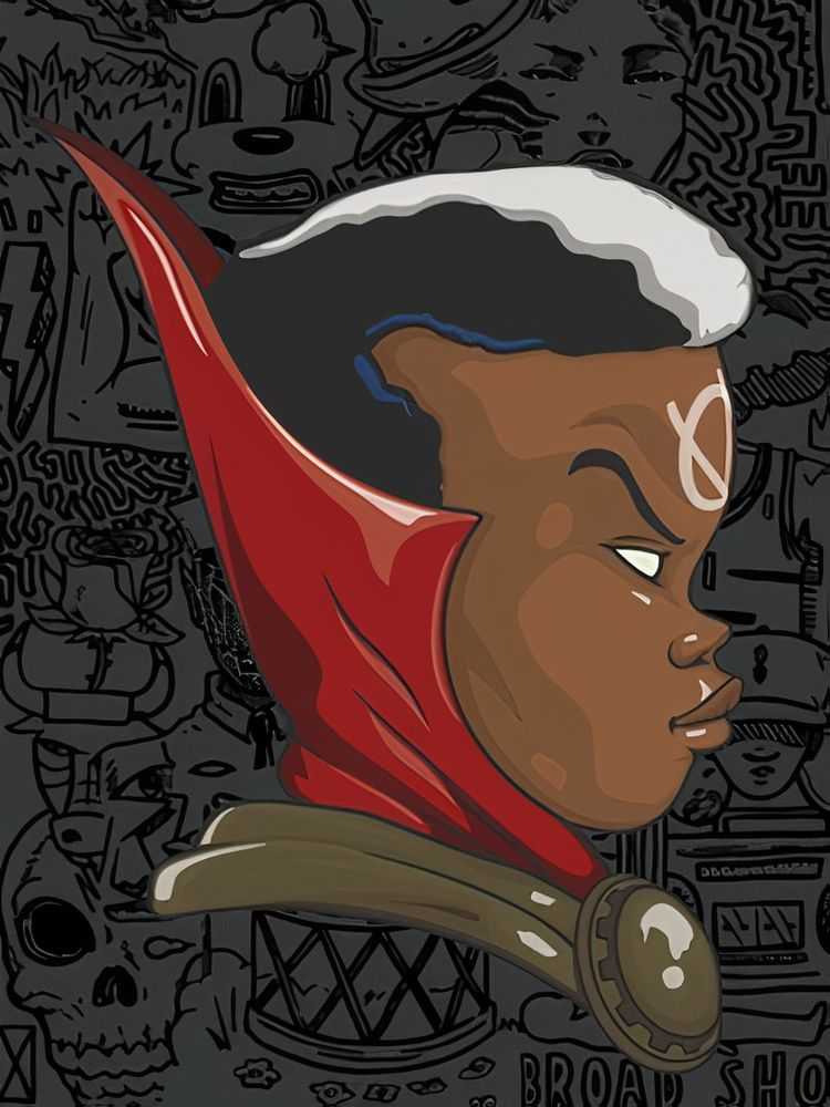 Hebru Brantley, ‘Brother Voodoo’, 2016, Print, 13 colour Hand Pulled screenprint on Stonehenge Black, 90 lb Cover Deckled Edges, Line Dot Editions, Numbered