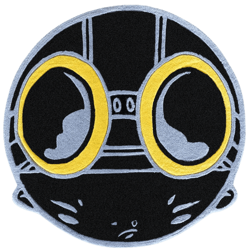 Hebru Brantley, ‘Flyboy Rug (Black & Gold)’, 2020, Collectible, 100% Wool, Self-released, Numbered