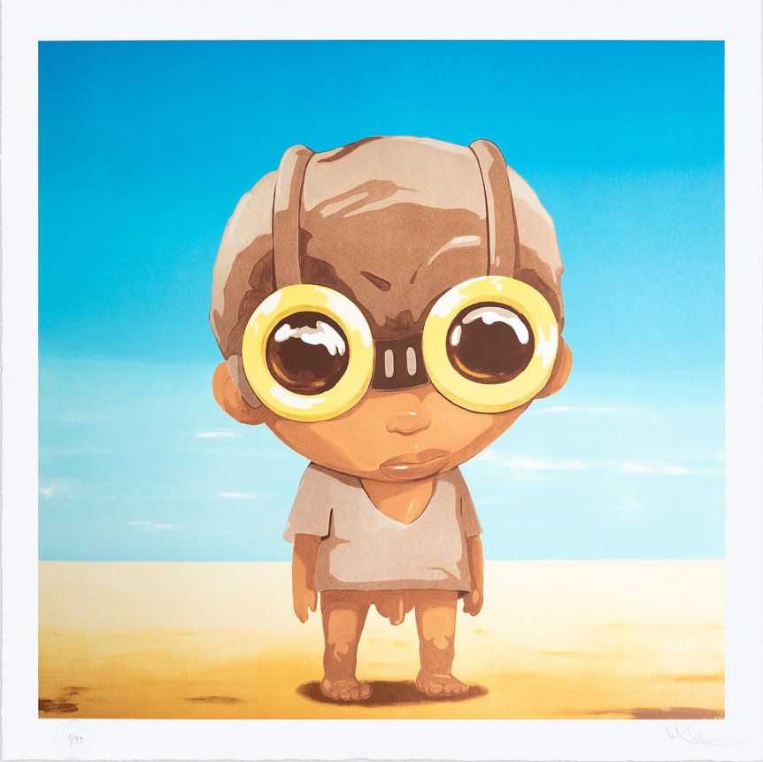 Hebru Brantley, ‘Little Big Head’, 2020, Print, 13 colours lithograph printed with Marinoni lithographic press, hand cut on BFK Rives 300gsm paper, Print Them All, Numbered