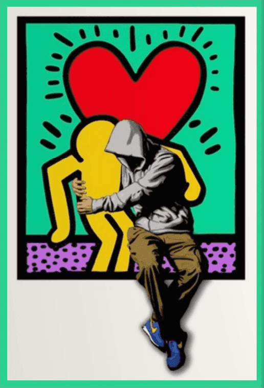 Hijack, ‘BFF’, 2024, Print, Hand pulled silkscreened in colors with hand deckled edges, Self Published, Numbered