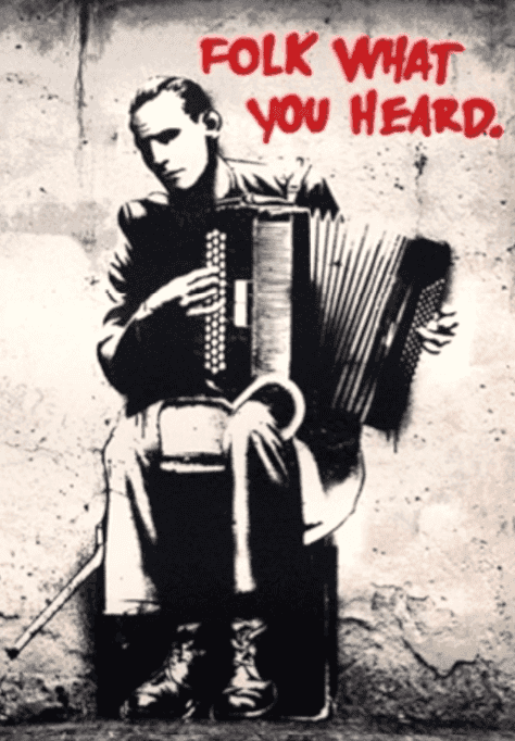 Hijack, ‘Folk What You Heard’, 2021, Print, Hand pulled screen print in colors with deckled edges., Self Published, Numbered