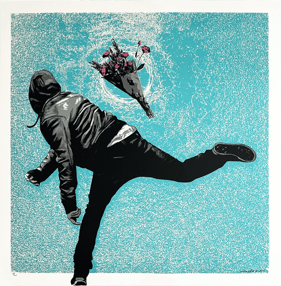 Hijack, ‘Love Riot’, 2022, Print, Screen print on deckled edge 330gsm Somerset Velvet fine art paper., Self Published, Numbered