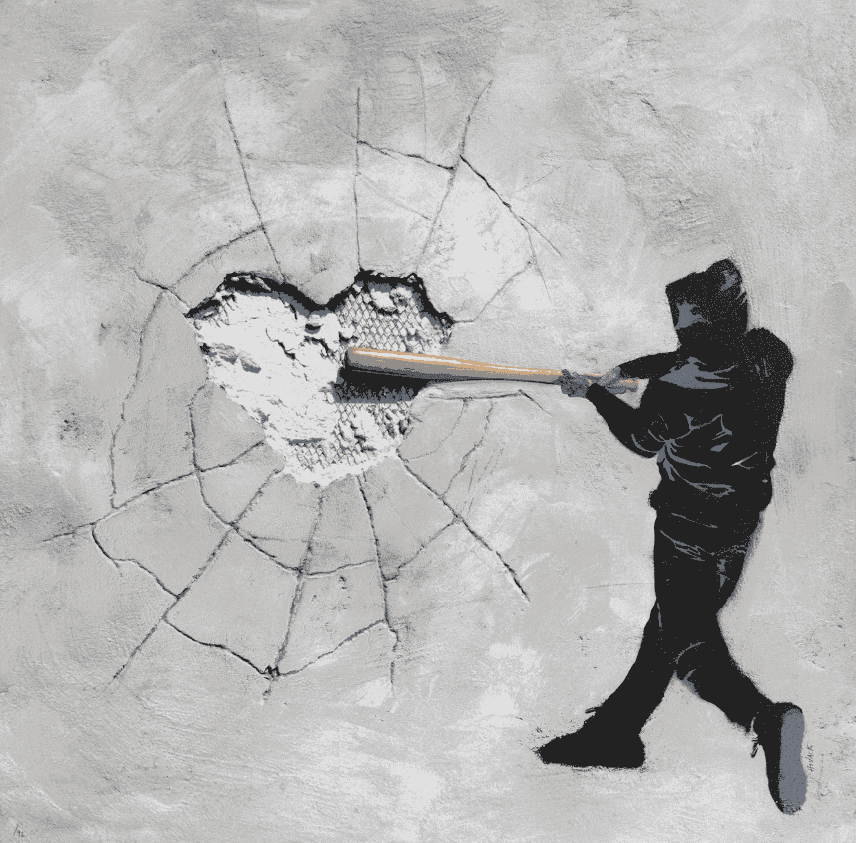 Hijack, ‘The Beating Heart’, 2014, Print, Screenprint in colours on archival paper, Mr Brainwash, Numbered