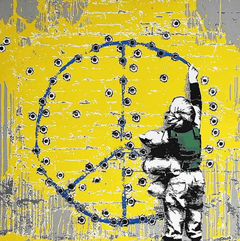 Hijack, ‘War Child’, 2022, Print, Screen print on deckled edge 330gsm Somerset Velvet fine art paper., Self Published, Numbered