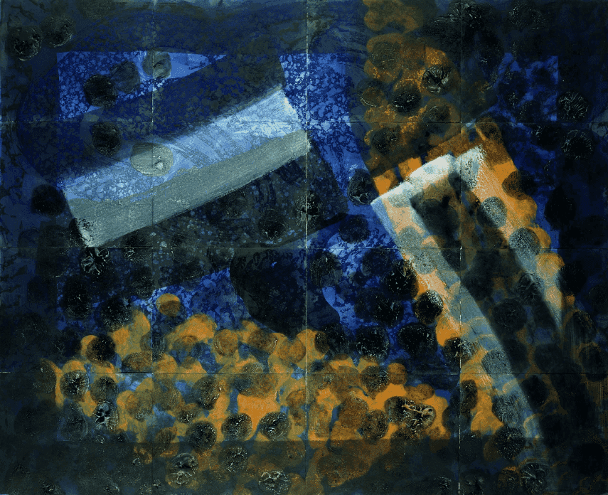 Howard Hodgkin, ‘Venice, Evening’, 1995, Print, Lift-ground etching and aquatint with carborundum and hand-colouring on 16 sheets of torn Velin Arches blanc 300gsm paper, null, Numbered, Dated