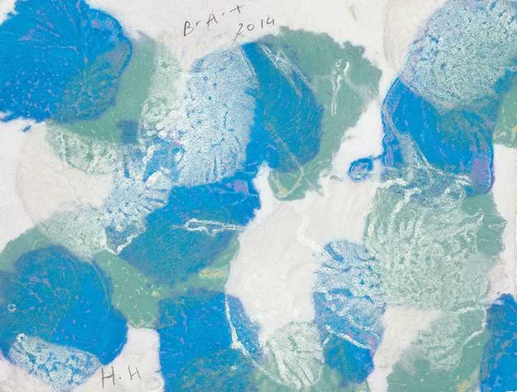 Howard Hodgkin, ‘Wet Day’, 2014, Print, Carborundum relief from three plates printed sequentially with Ocean Blue/Sap Green Cerulean mix, and Transparent White on Moulin Du Gué 350gsm paper, Cristea Roberts Gallery, Numbered, Dated