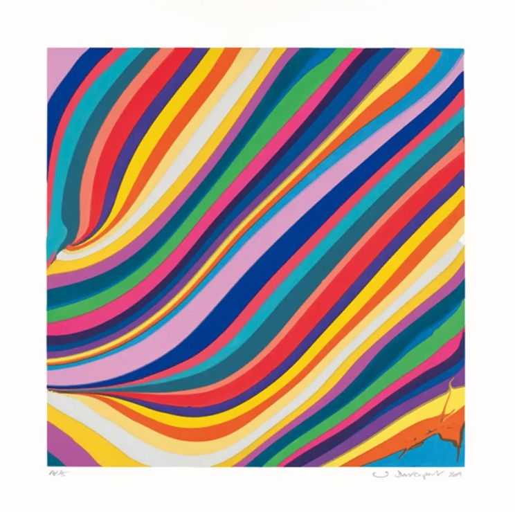 Ian Davenport, ‘Diagonals (Midday)’, 2019, Print, Etching, null, Numbered
