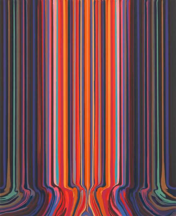 Ian Davenport, ‘Mirrored Red and Black Etching’, 2021, Print, Etching with chine collé on Somerset satin 300 gsm paper, null, Numbered
