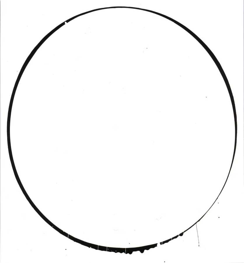 Ian Davenport, ‘Oval: White, Black’, 2002, Print, Screenprint on Somerset Satin 410 gsm Tub sized paper, null, Numbered
