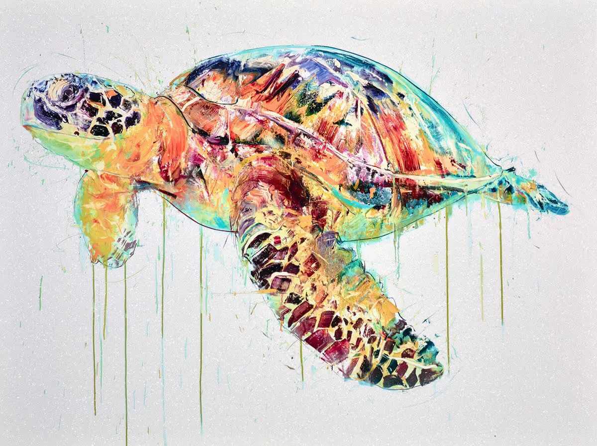 Dave White, ‘Sea Turtle (Diamond Dust)’, 2017, Print, Giclee with silkscreens varnishes and diamond dust, null, 