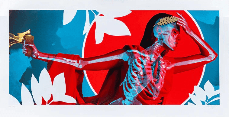 Insane51, ‘Euthenia (Main Edition)’, 2024, Print, 12-Color Archival Screen Print with Spot Varnish Layer on Hand-Deckled 410gsm Somerset Tub-Sized Satin Fine Art Paper, 1XRUN, Numbered