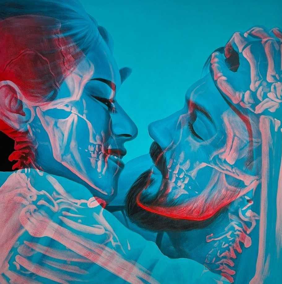 Insane51, ‘The Kiss’, 2023, Print, Acrylic on canvas, null, 